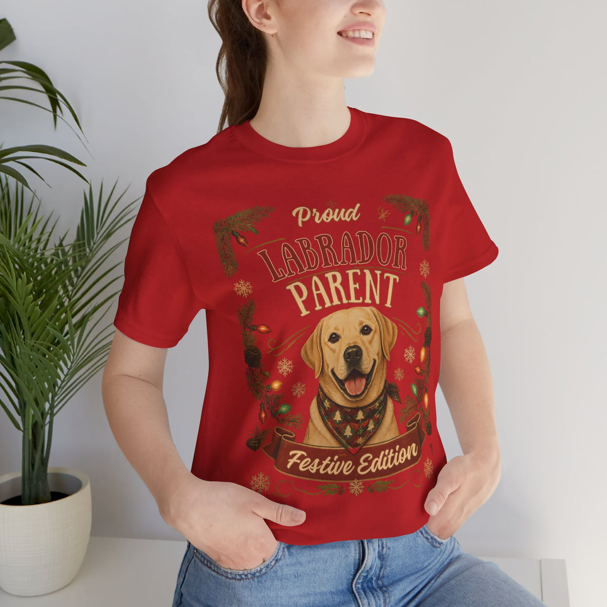 Labrador Retriever Christmas T-Shirt | Ho Ho Howl Funny Dog Holiday Tee | Labrador Parent Gift