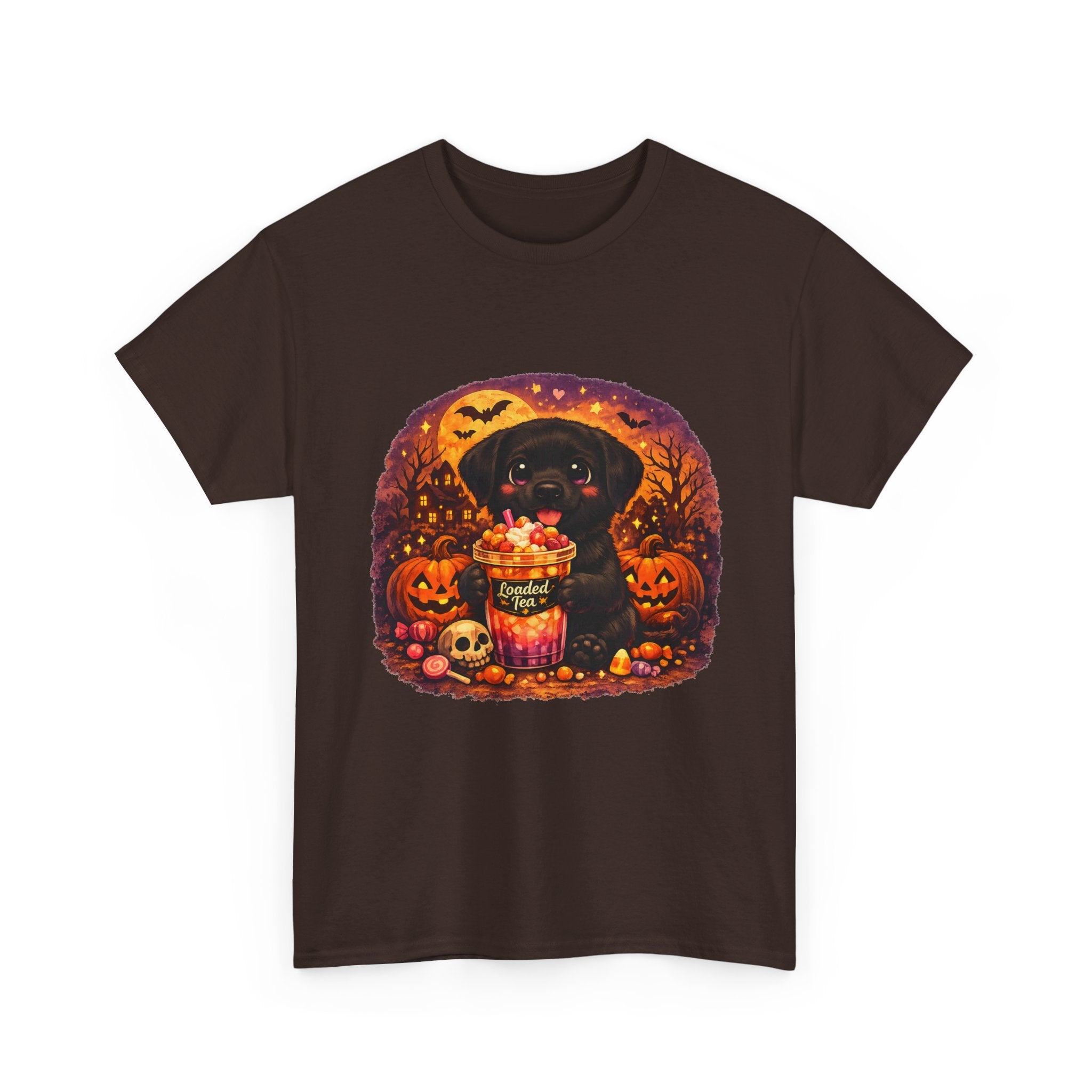 Halloween Black Labrador Tee – Cute Puppy Trick-or-Treat Pumpkin Design