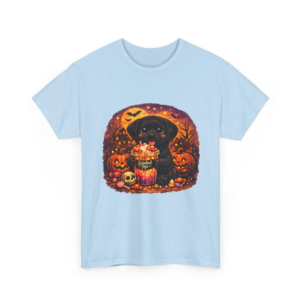 Halloween Black Labrador Tee – Cute Puppy Trick-or-Treat Pumpkin Design