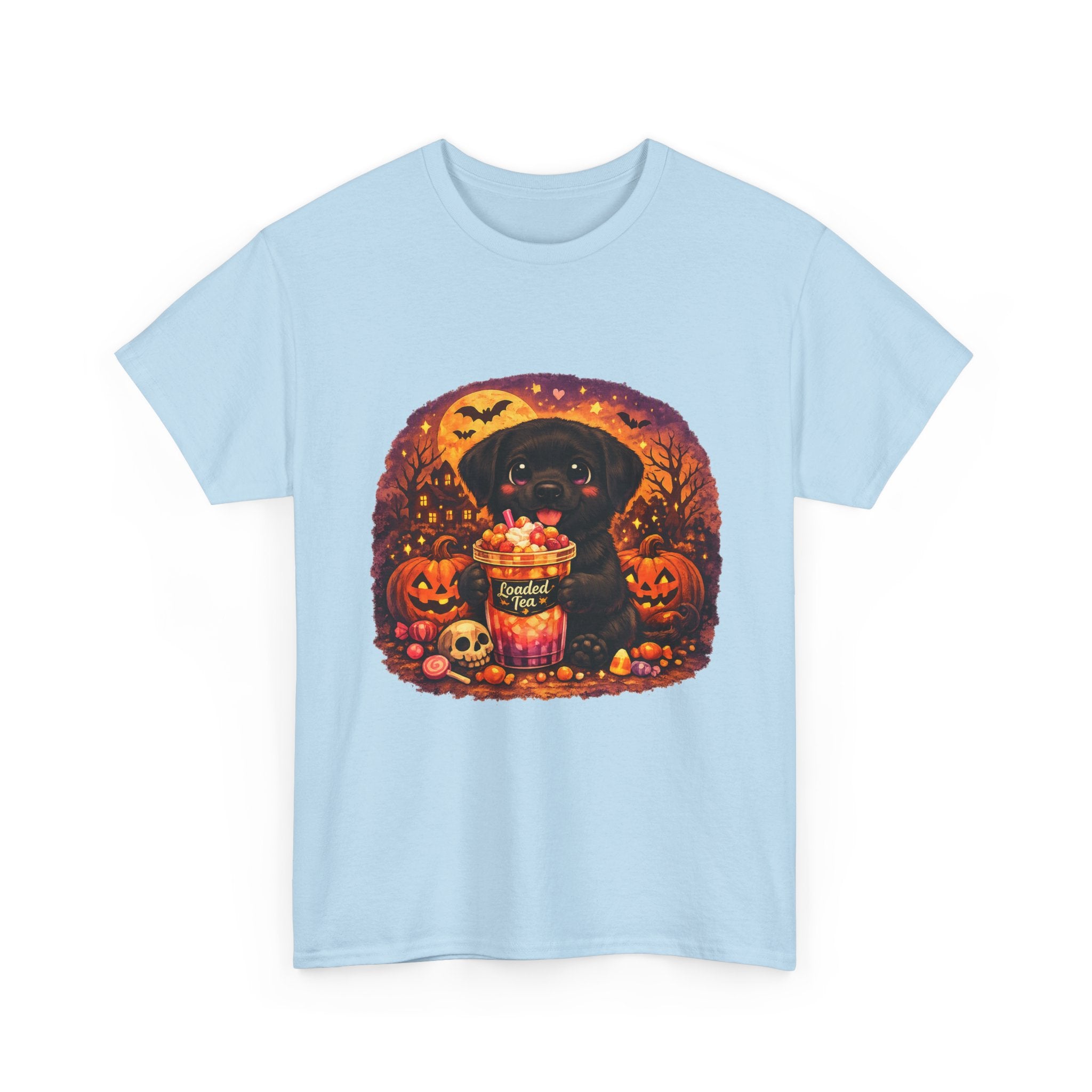 Halloween Black Labrador Tee – Cute Puppy Trick-or-Treat Pumpkin Design