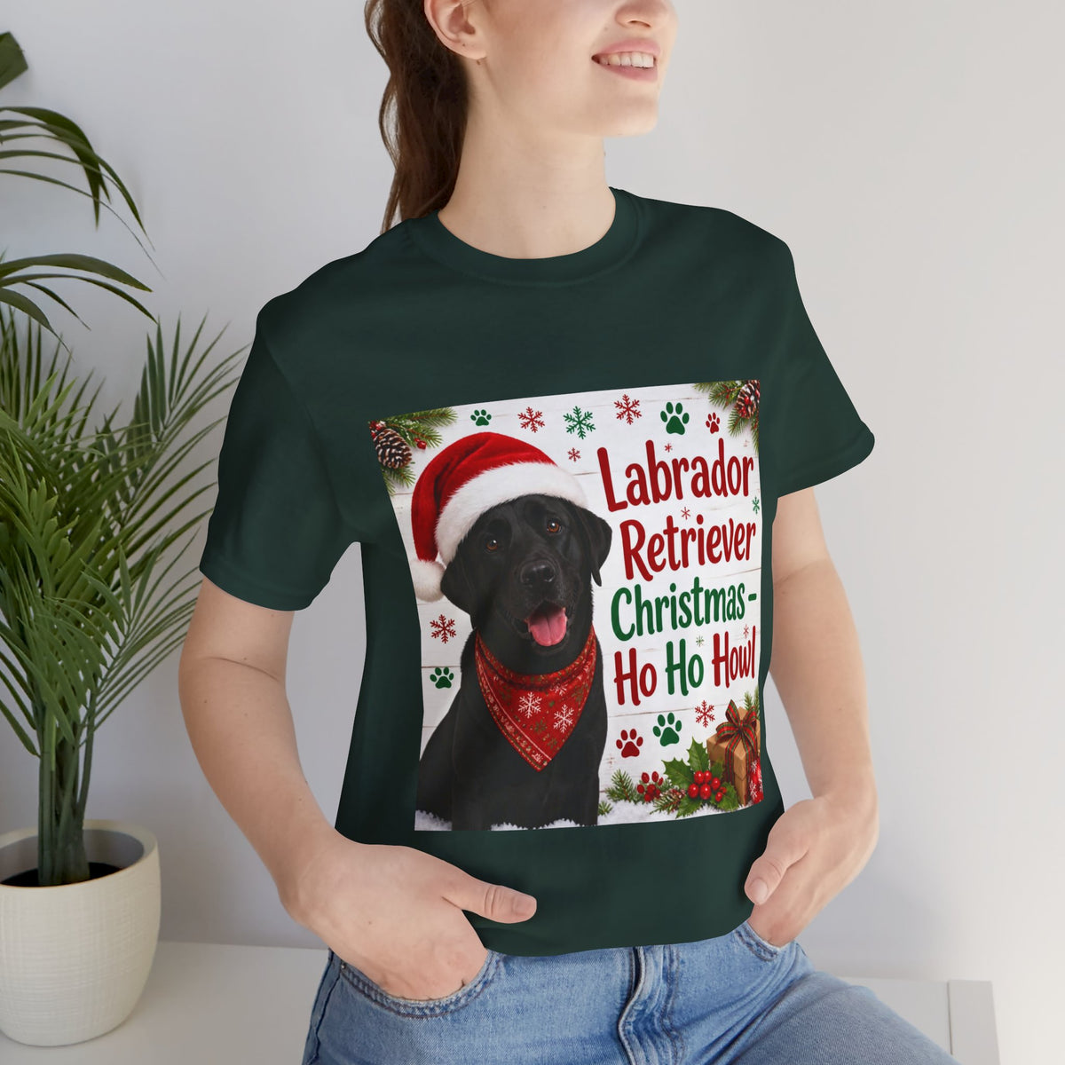 Labrador Christmas Shirt - Ho Ho Howl Labrador Retriever Tee - Funny Holiday Dog Gift