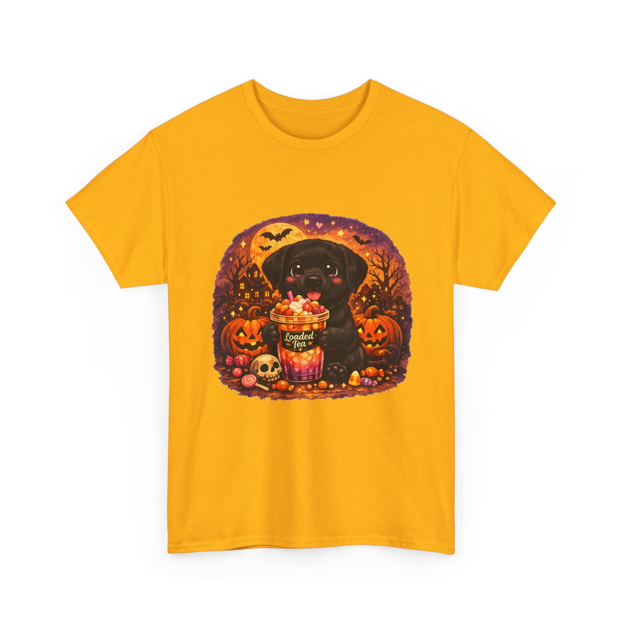 Halloween Black Labrador Tee – Cute Puppy Trick-or-Treat Pumpkin Design