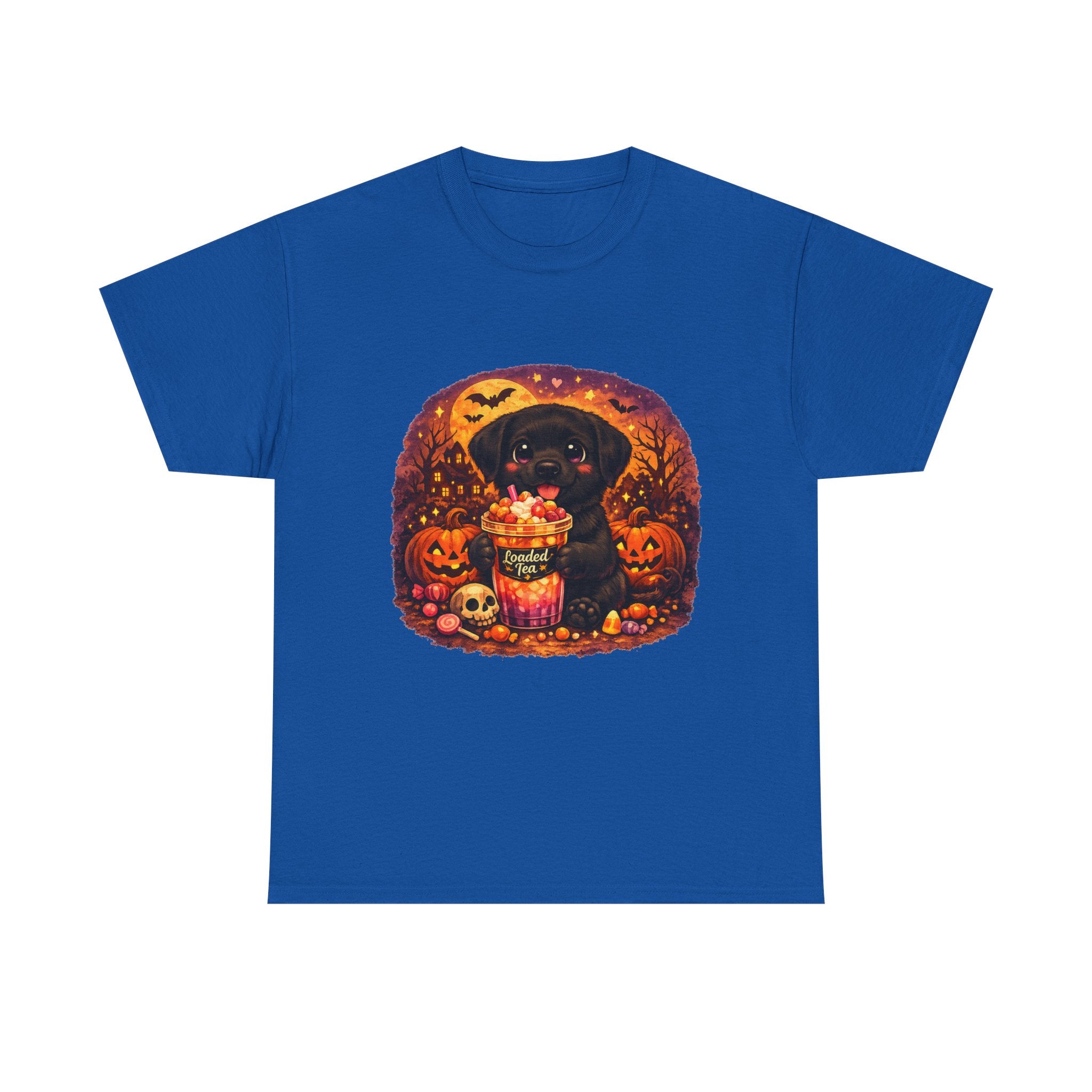 Halloween Black Labrador Tee – Cute Puppy Trick-or-Treat Pumpkin Design