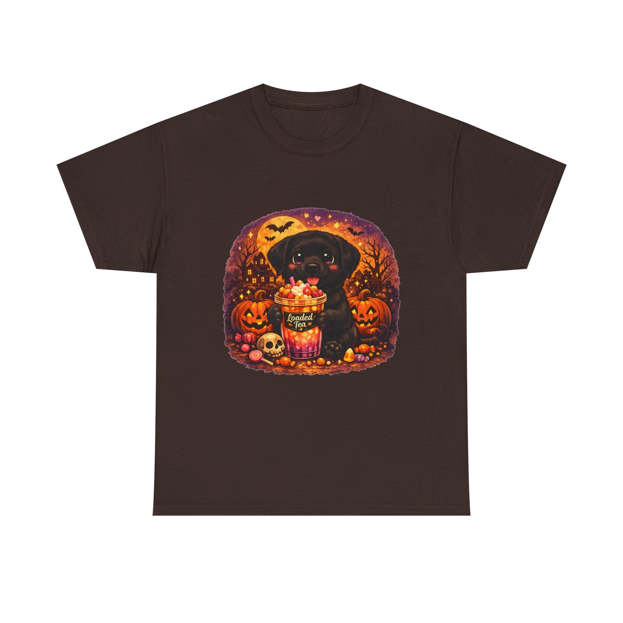 Halloween Black Labrador Tee – Cute Puppy Trick-or-Treat Pumpkin Design
