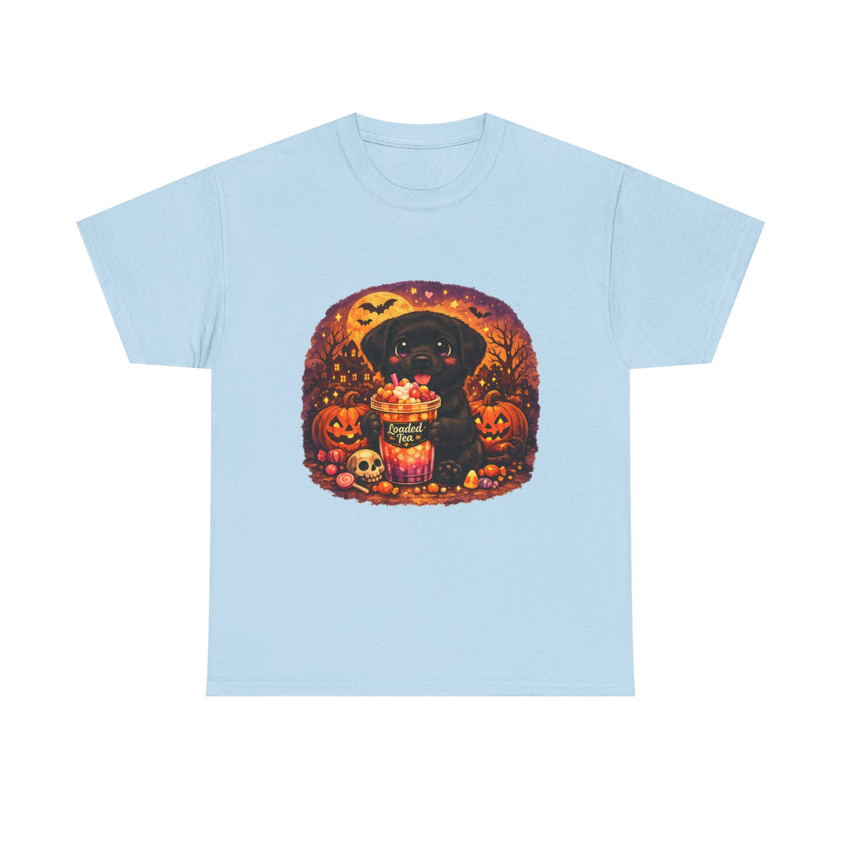 Halloween Black Labrador Tee – Cute Puppy Trick-or-Treat Pumpkin Design