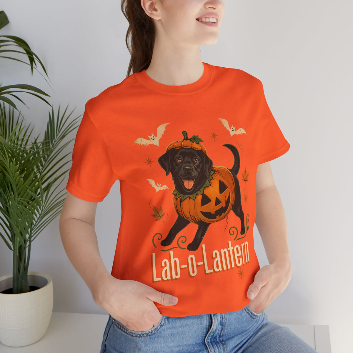 Lab-o-Lantern Black Labrador Pumpkin T-Shirt | Halloween Dog Tee