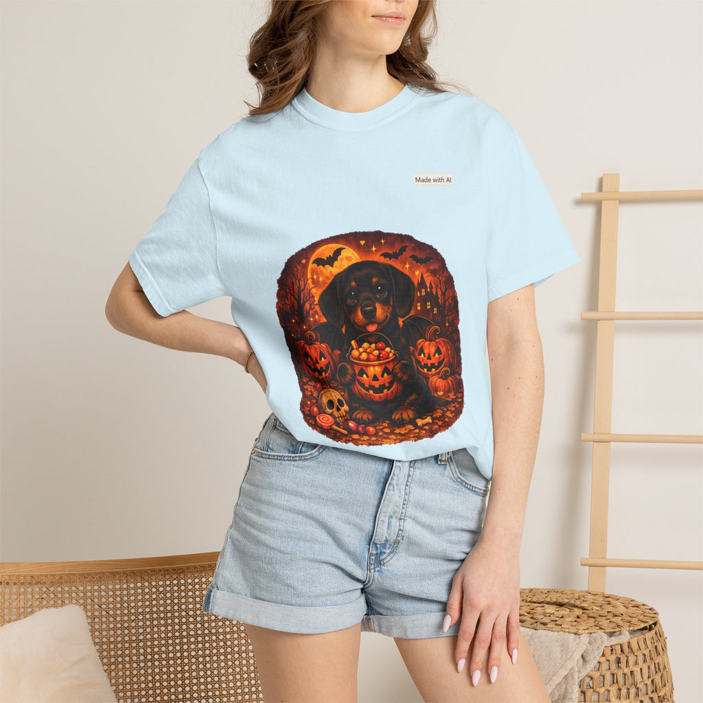 Halloween Cat Pumpkin T-Shirt — Spooky Vintage Jack-O'-Lantern Design