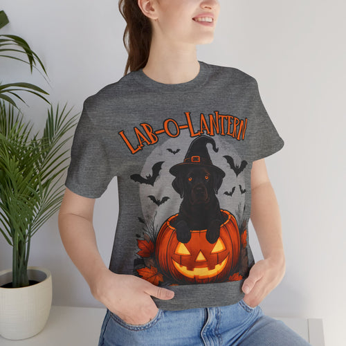 Lab-O-Lantern Halloween Dog T-Shirt | Trick or Treat Paw Print Tee