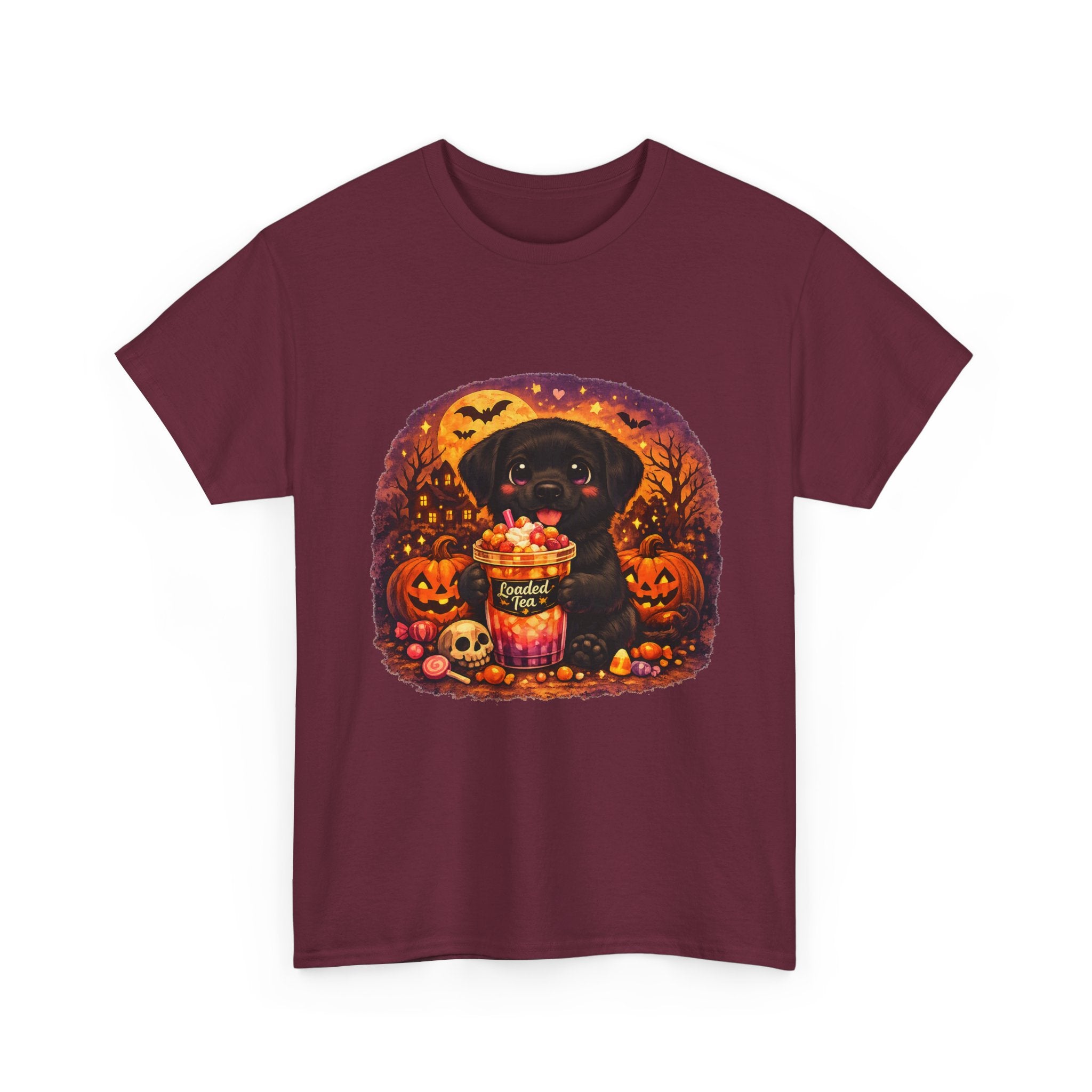 Halloween Black Labrador Tee – Cute Puppy Trick-or-Treat Pumpkin Design