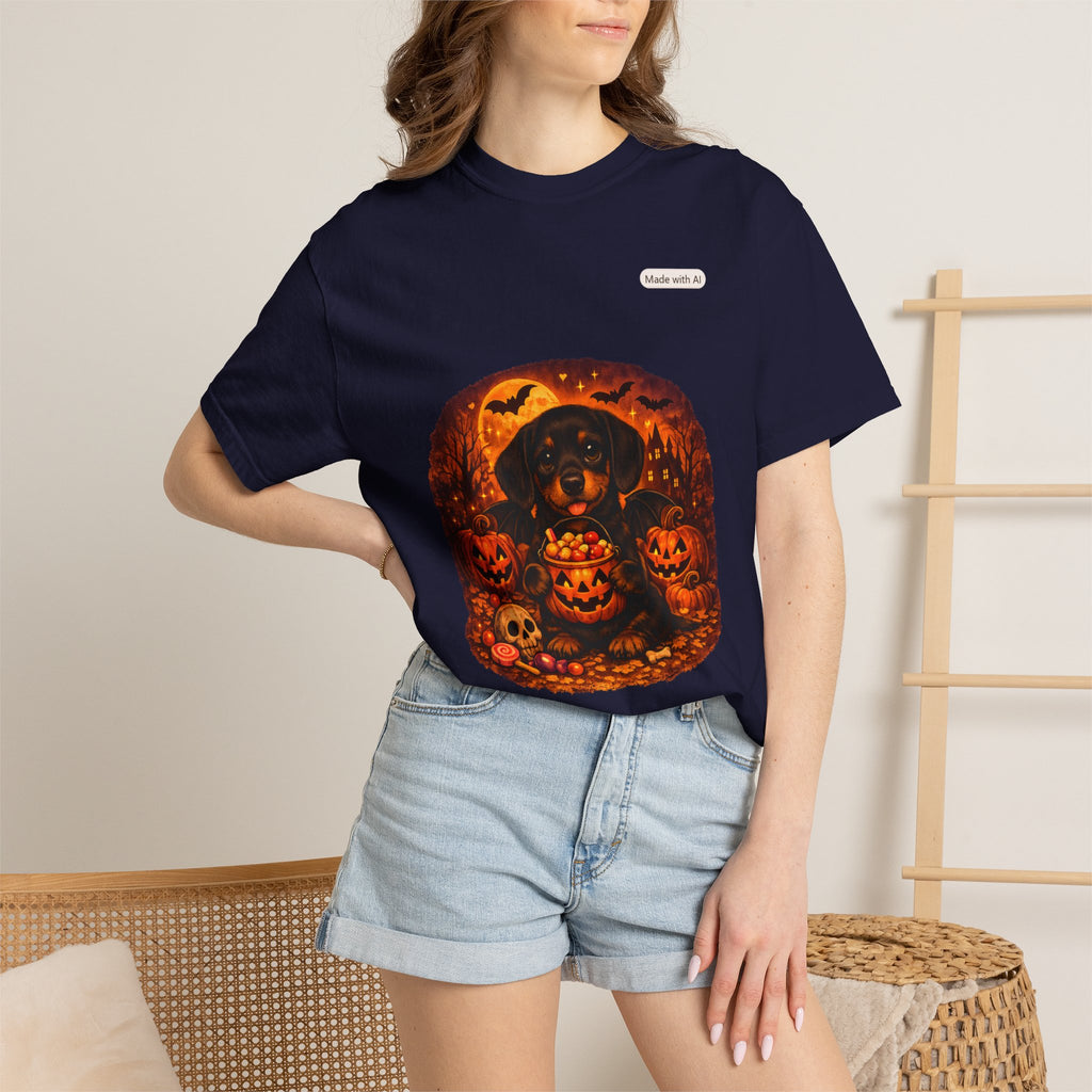 Halloween Cat Pumpkin T-Shirt — Spooky Vintage Jack-O'-Lantern Design