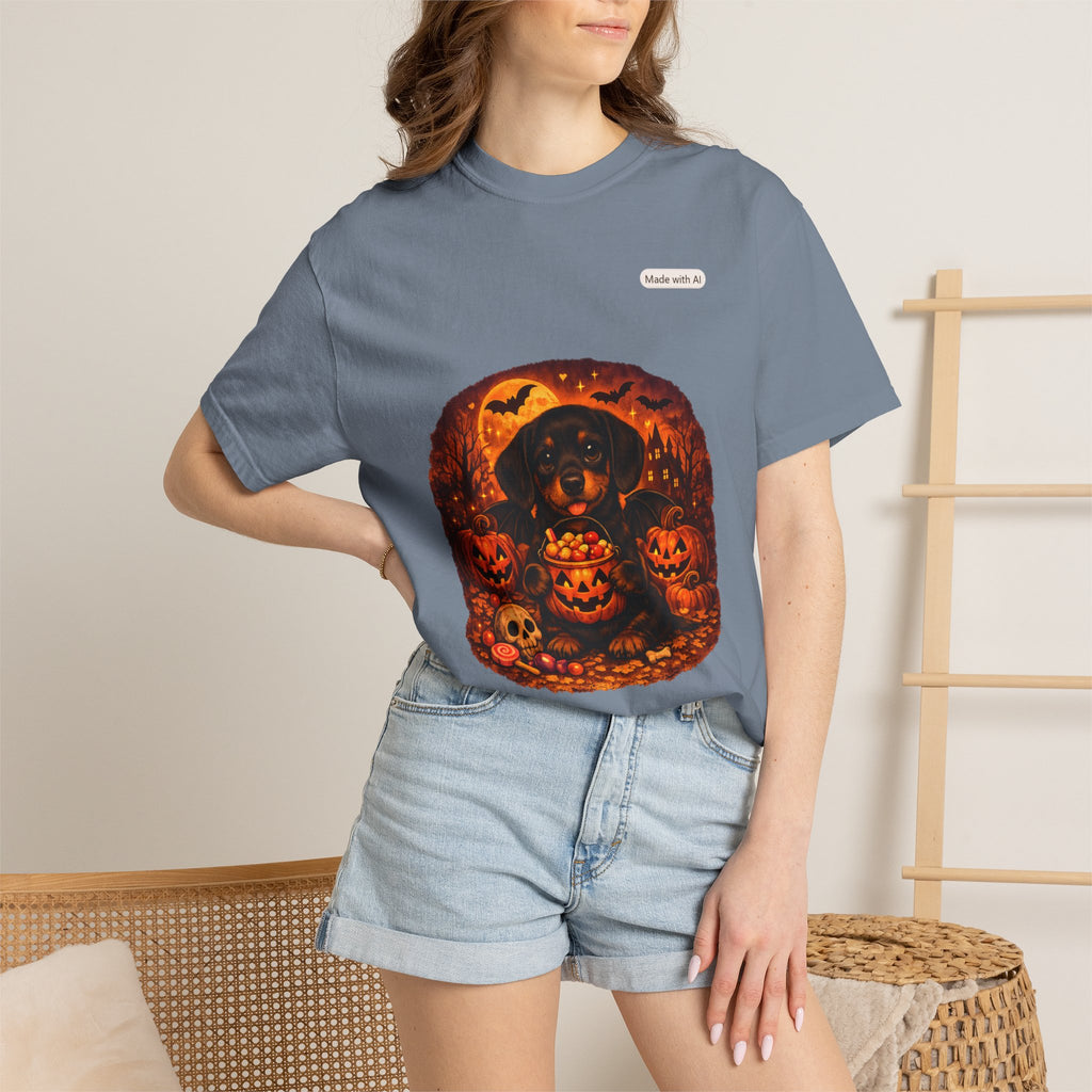 Halloween Cat Pumpkin T-Shirt — Spooky Vintage Jack-O'-Lantern Design