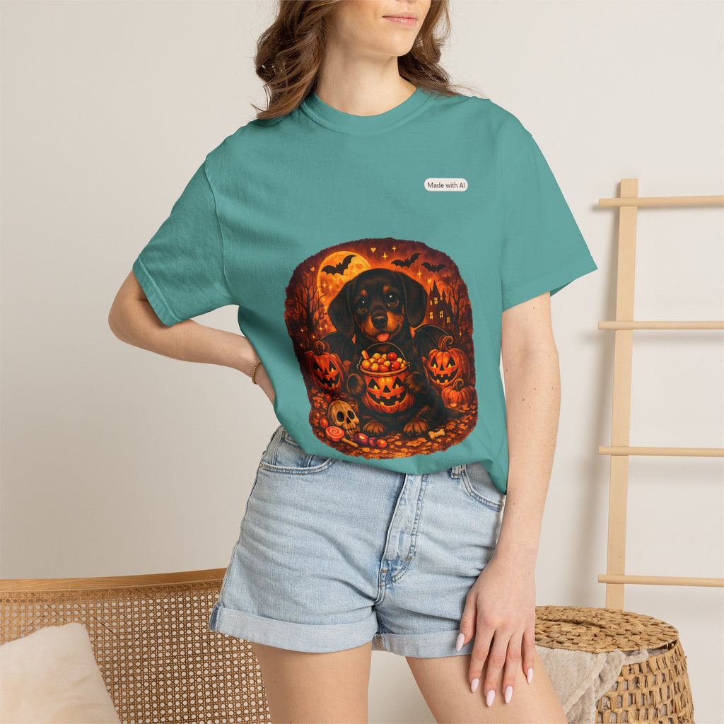 Halloween Cat Pumpkin T-Shirt — Spooky Vintage Jack-O'-Lantern Design
