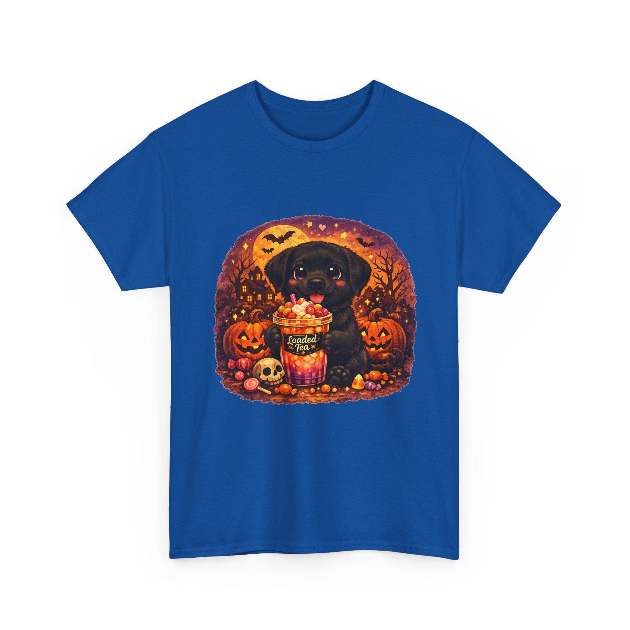 Halloween Black Labrador Tee – Cute Puppy Trick-or-Treat Pumpkin Design