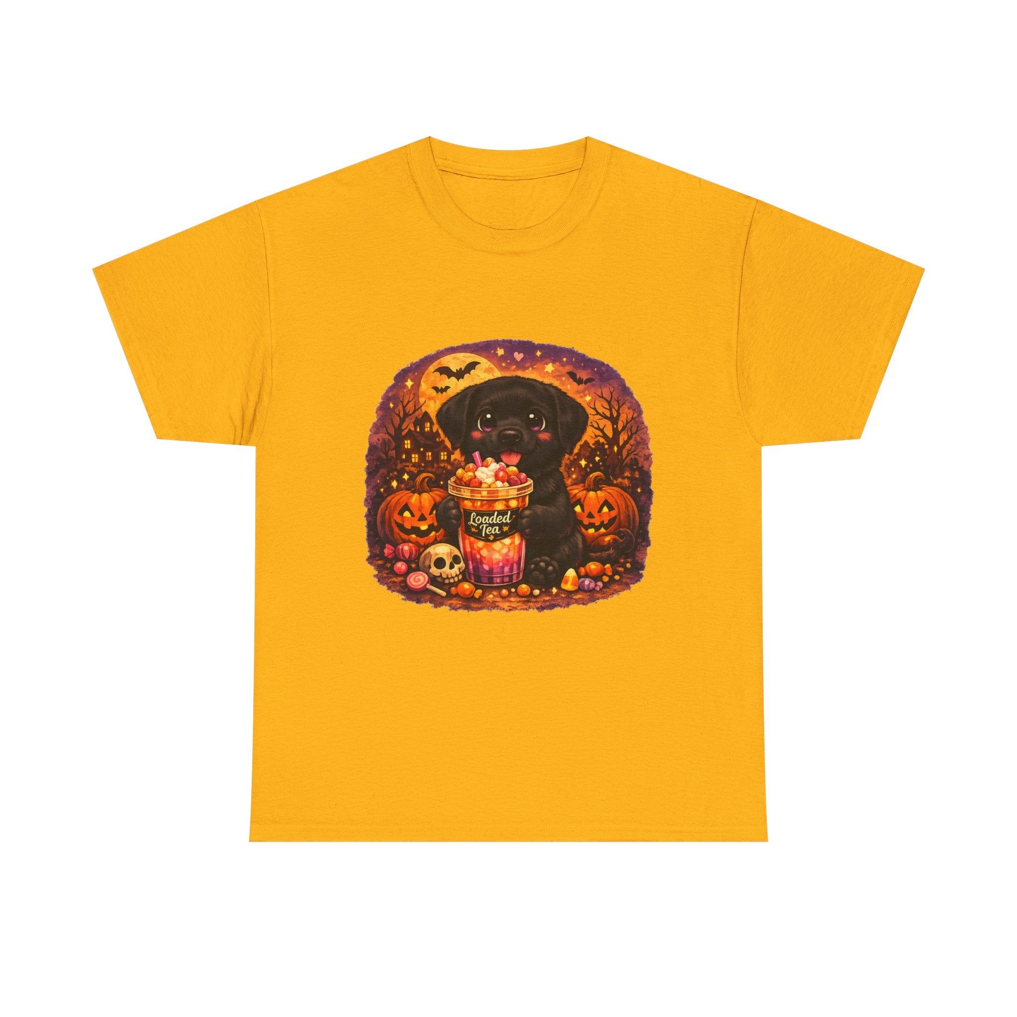 Halloween Black Labrador Tee – Cute Puppy Trick-or-Treat Pumpkin Design