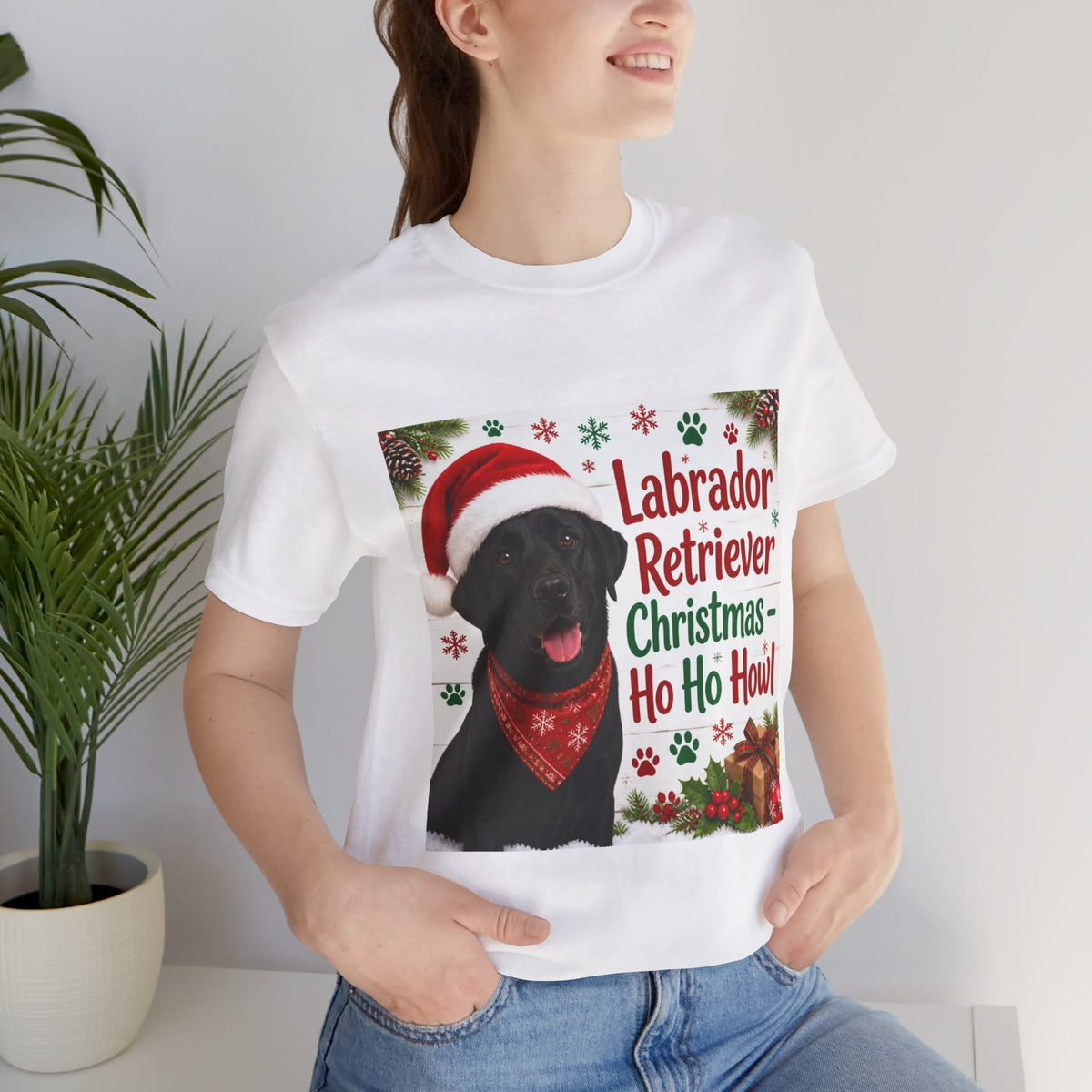 Labrador Christmas Shirt - Ho Ho Howl Labrador Retriever Tee - Funny Holiday Dog Gift
