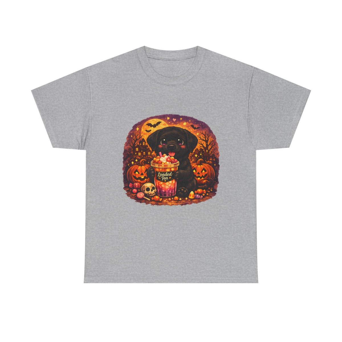 Halloween Black Labrador Tee – Cute Puppy Trick-or-Treat Pumpkin Design