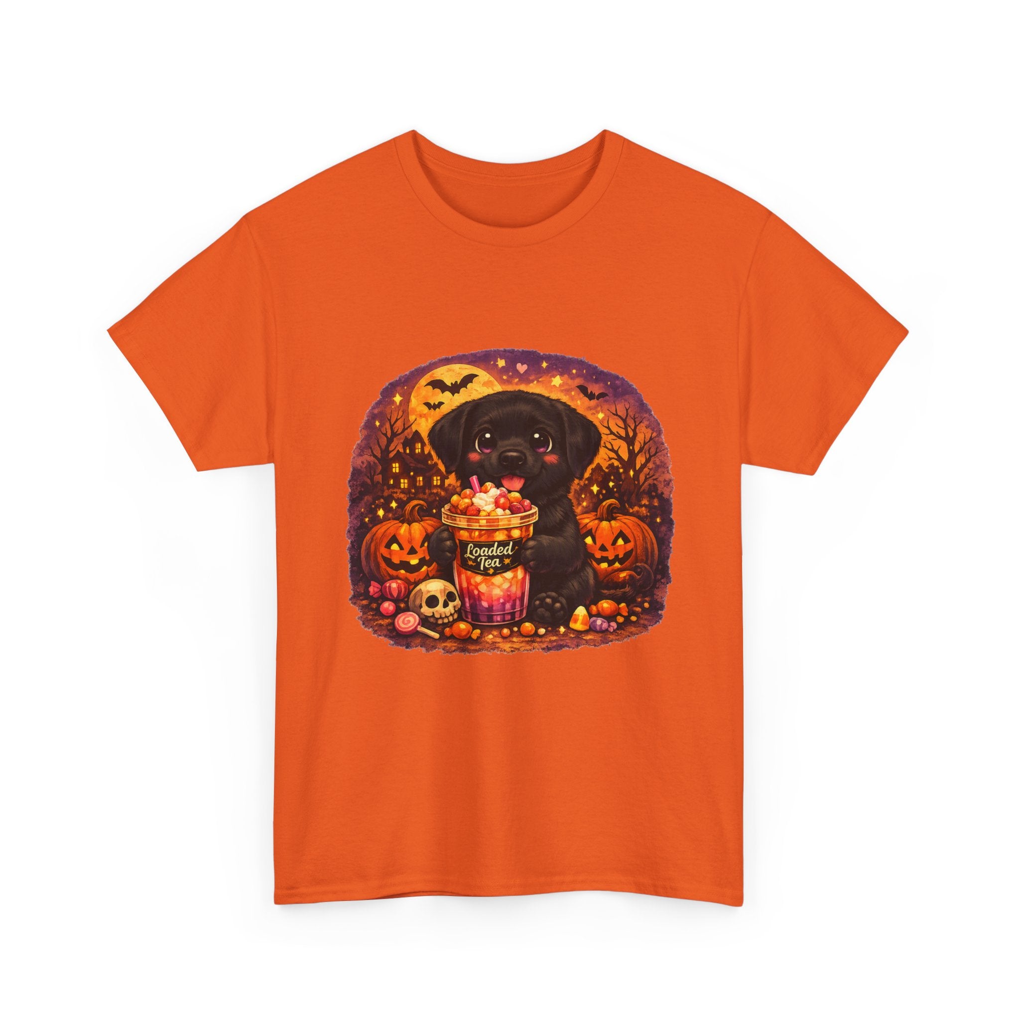 Halloween Black Labrador Tee – Cute Puppy Trick-or-Treat Pumpkin Design