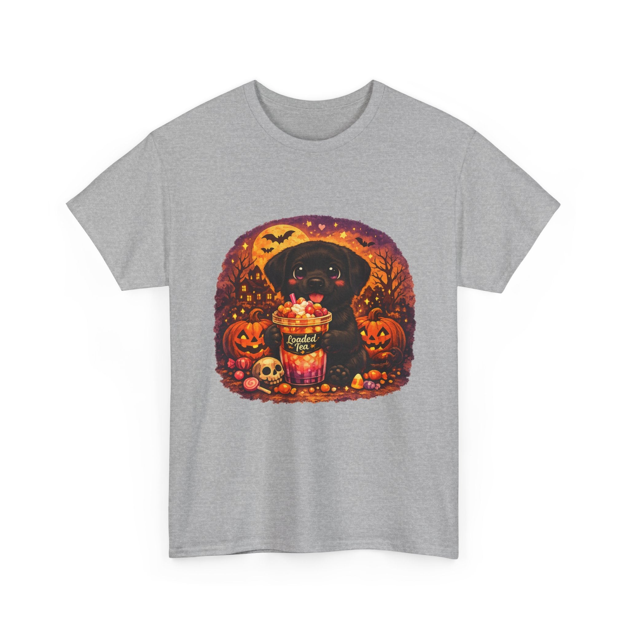 Halloween Black Labrador Tee – Cute Puppy Trick-or-Treat Pumpkin Design