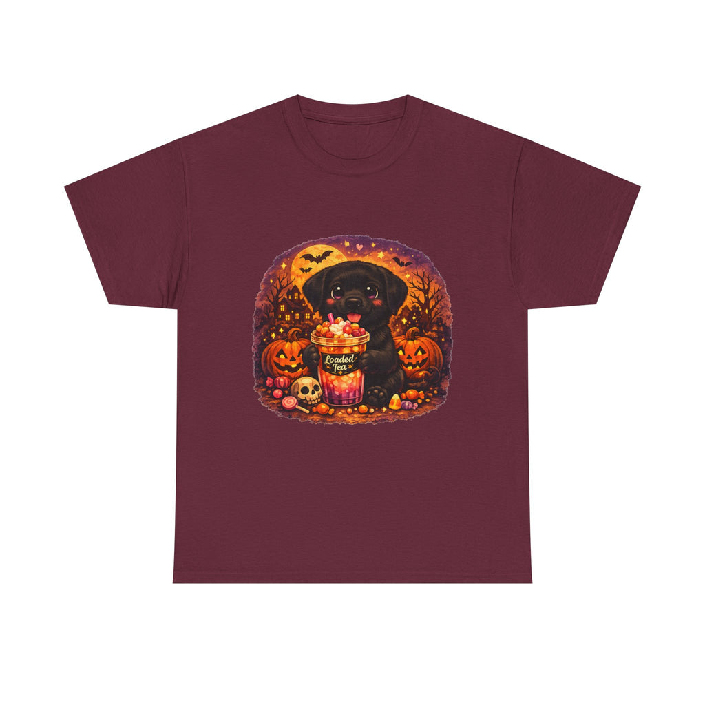 Halloween Black Labrador Tee – Cute Puppy Trick-or-Treat Pumpkin Design