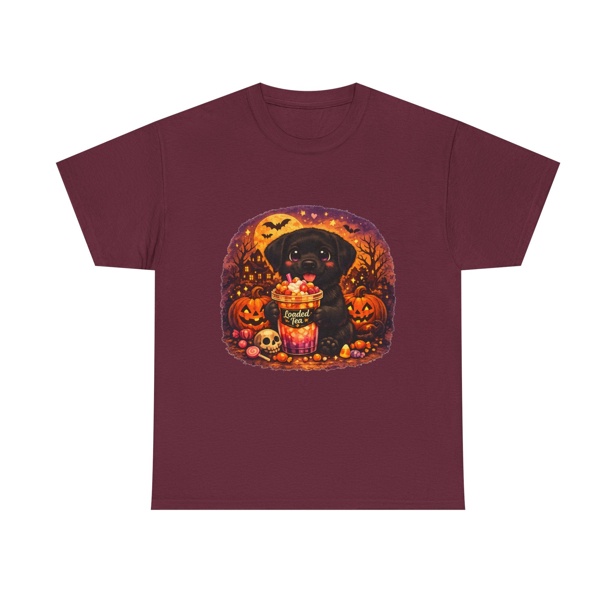 Halloween Black Labrador Tee – Cute Puppy Trick-or-Treat Pumpkin Design