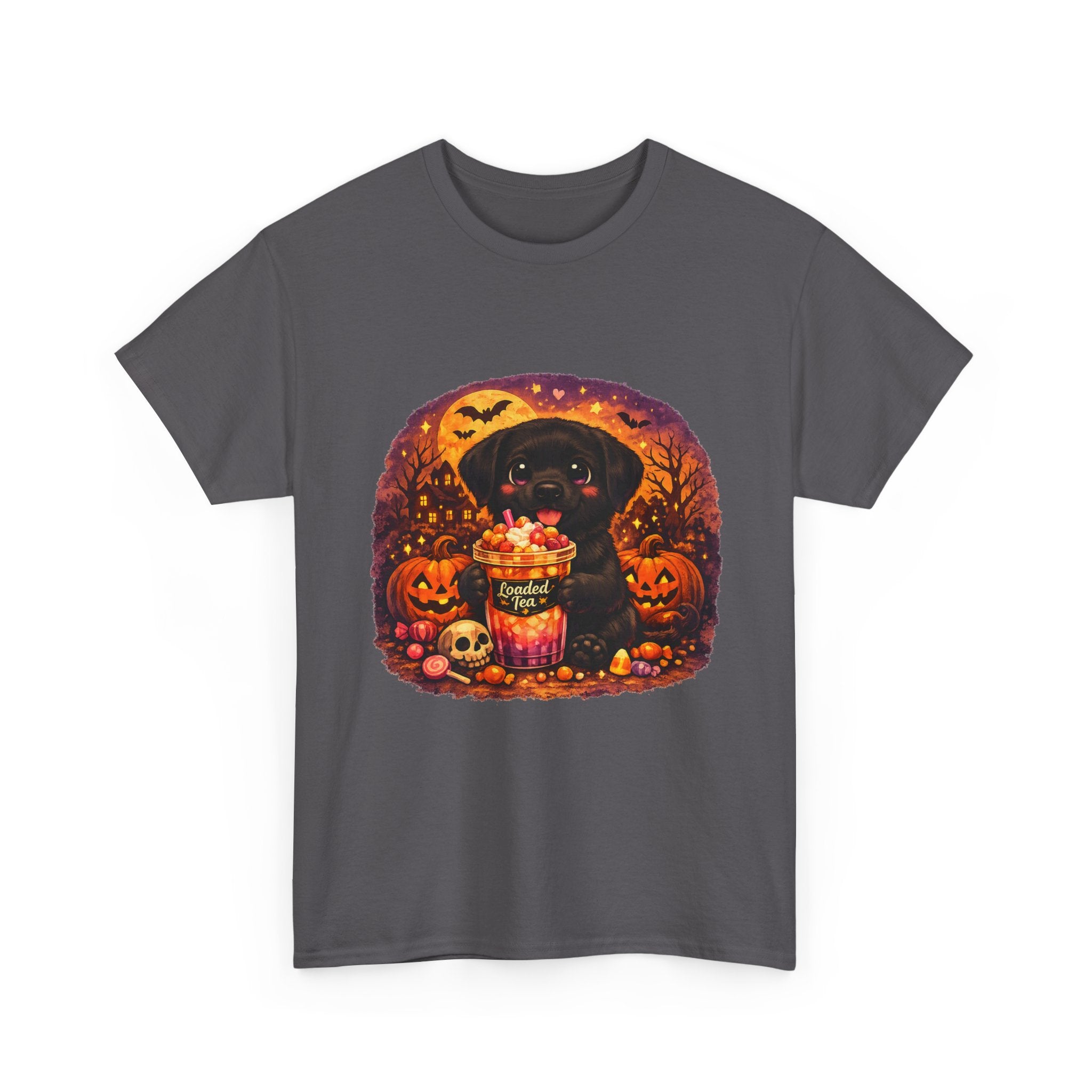 Halloween Black Labrador Tee – Cute Puppy Trick-or-Treat Pumpkin Design