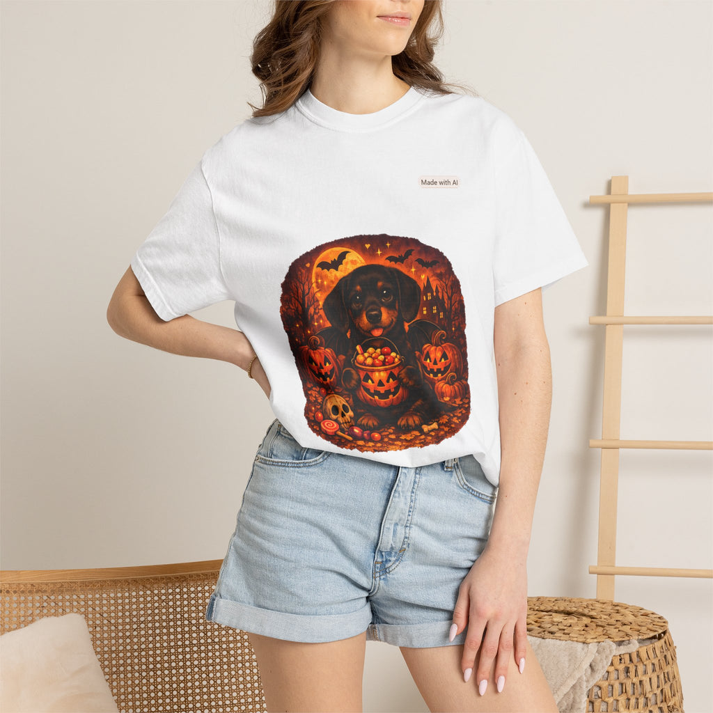 Halloween Cat Pumpkin T-Shirt — Spooky Vintage Jack-O'-Lantern Design