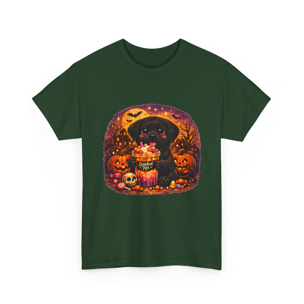 Halloween Black Labrador Tee – Cute Puppy Trick-or-Treat Pumpkin Design