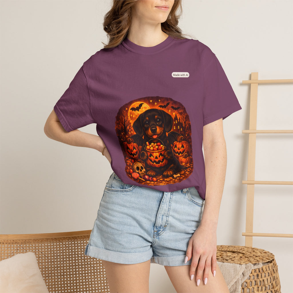 Halloween Cat Pumpkin T-Shirt — Spooky Vintage Jack-O'-Lantern Design