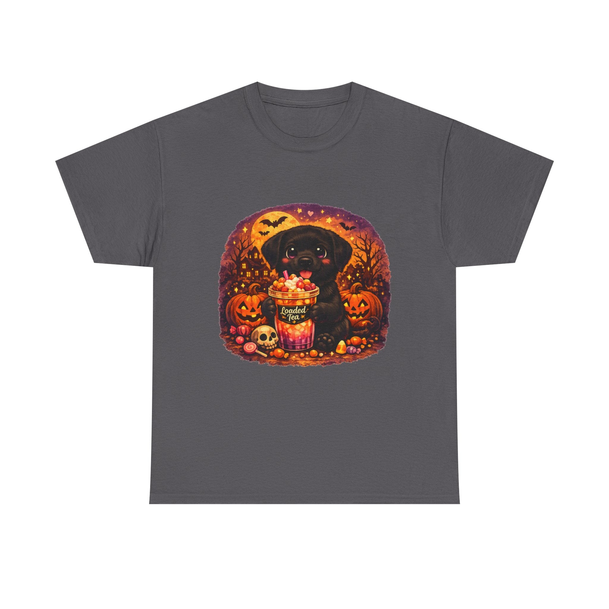 Halloween Black Labrador Tee – Cute Puppy Trick-or-Treat Pumpkin Design