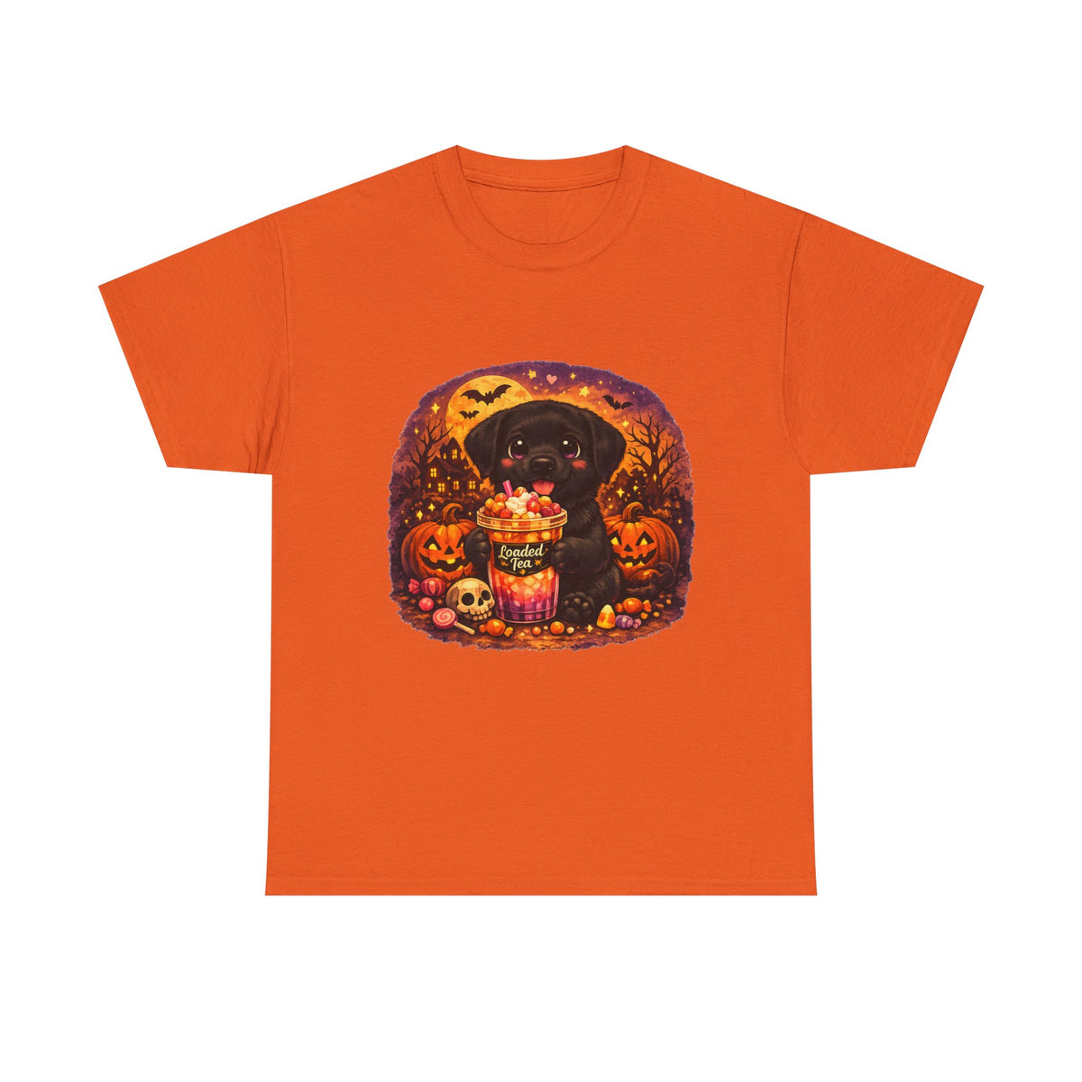 Halloween Black Labrador Tee – Cute Puppy Trick-or-Treat Pumpkin Design