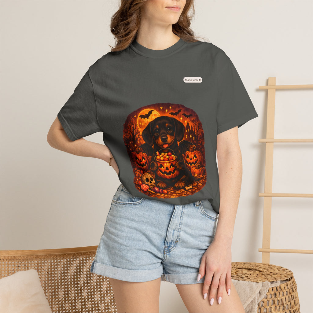Halloween Cat Pumpkin T-Shirt — Spooky Vintage Jack-O'-Lantern Design