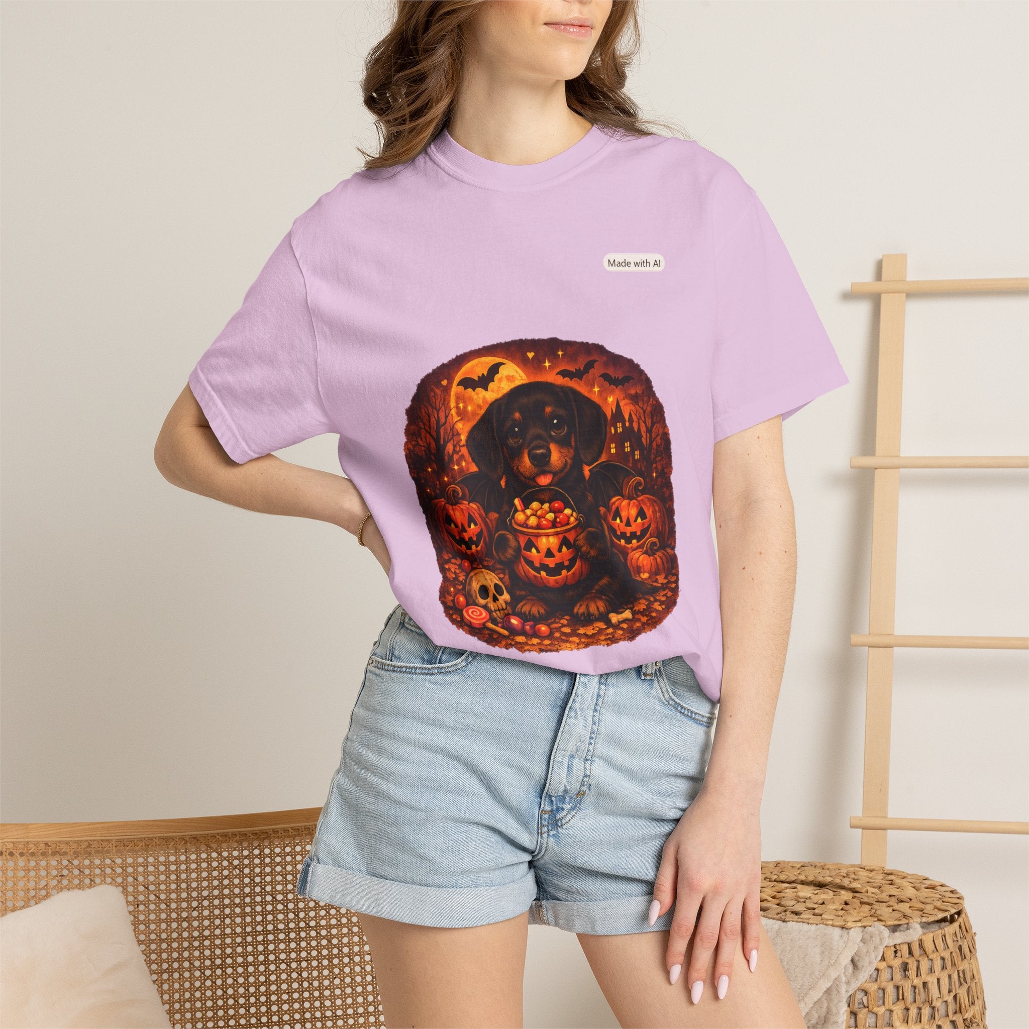 Halloween Cat Pumpkin T-Shirt — Spooky Vintage Jack-O'-Lantern Design