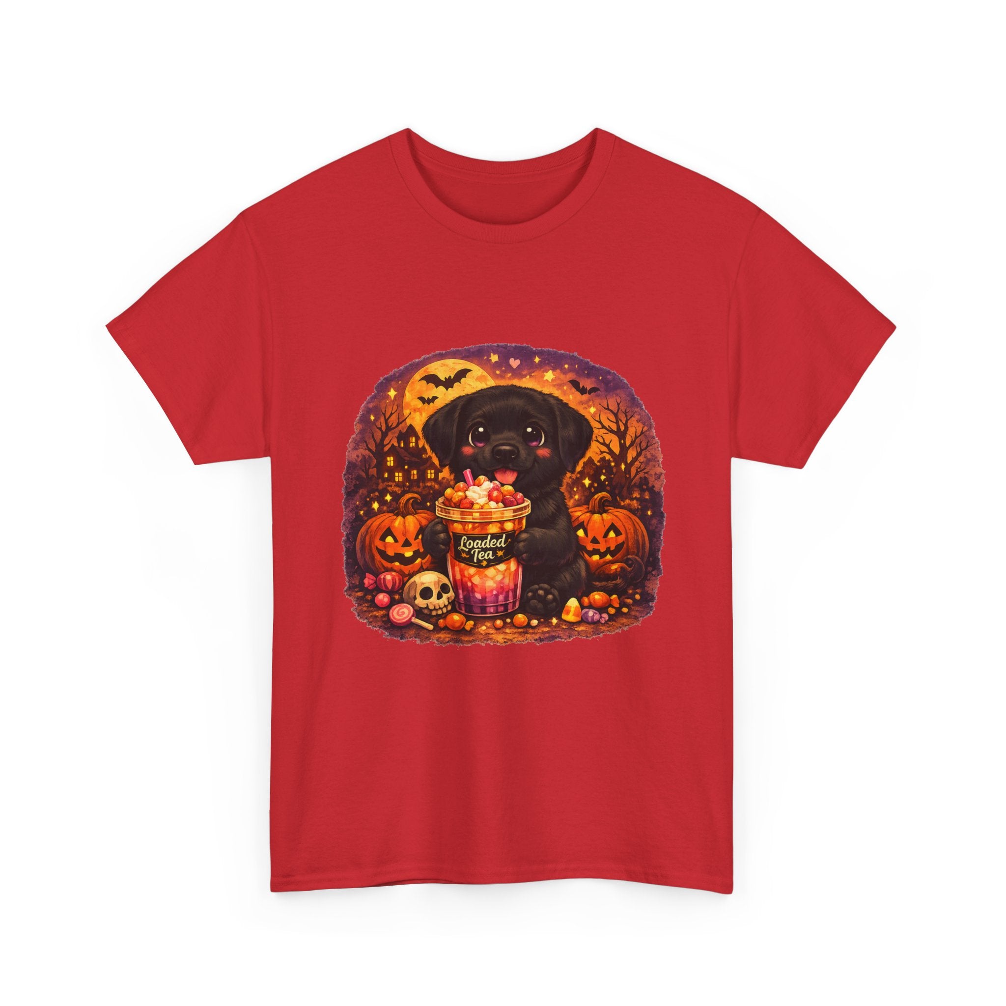 Halloween Black Labrador Tee – Cute Puppy Trick-or-Treat Pumpkin Design