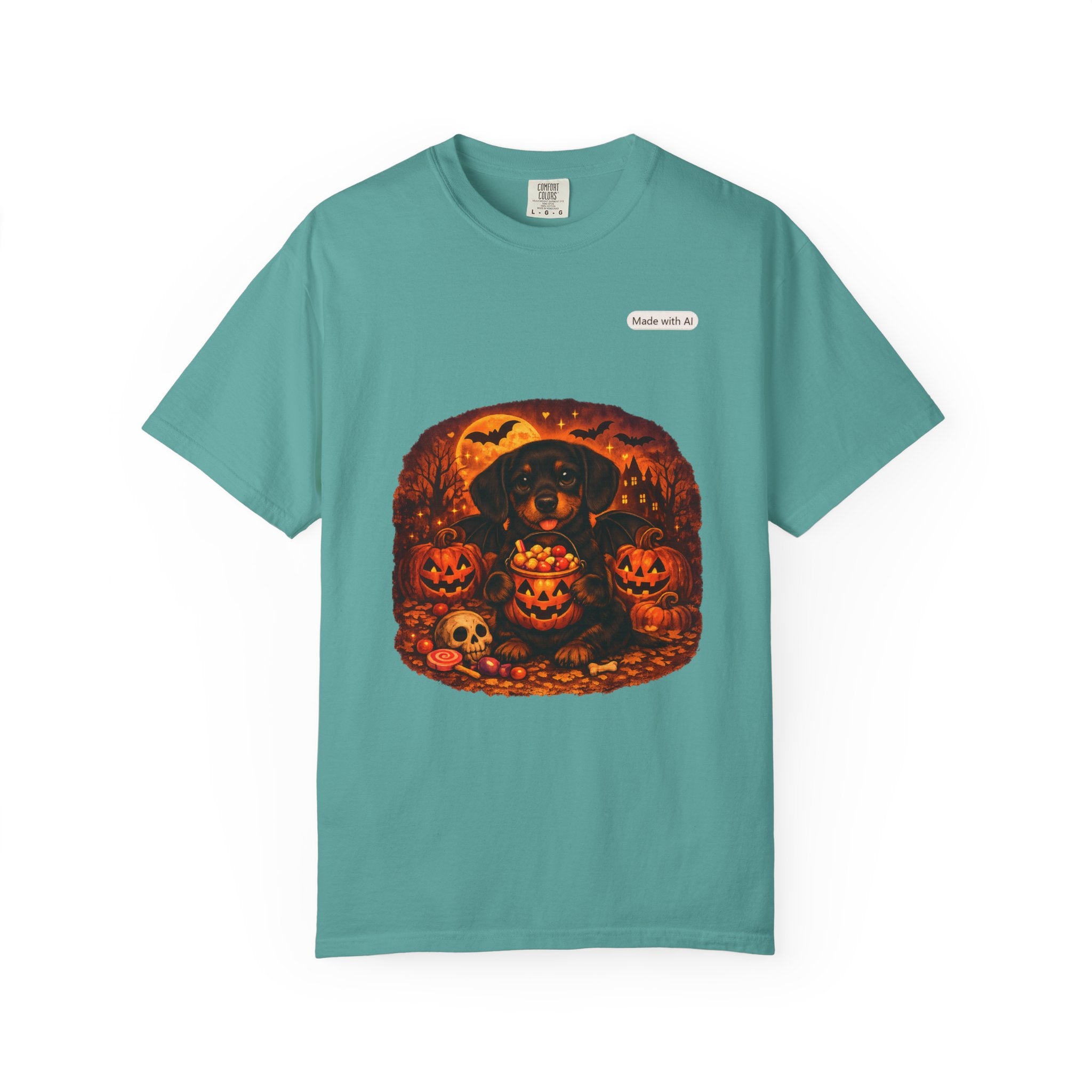 Halloween Cat Pumpkin T-Shirt — Spooky Vintage Jack-O'-Lantern Design
