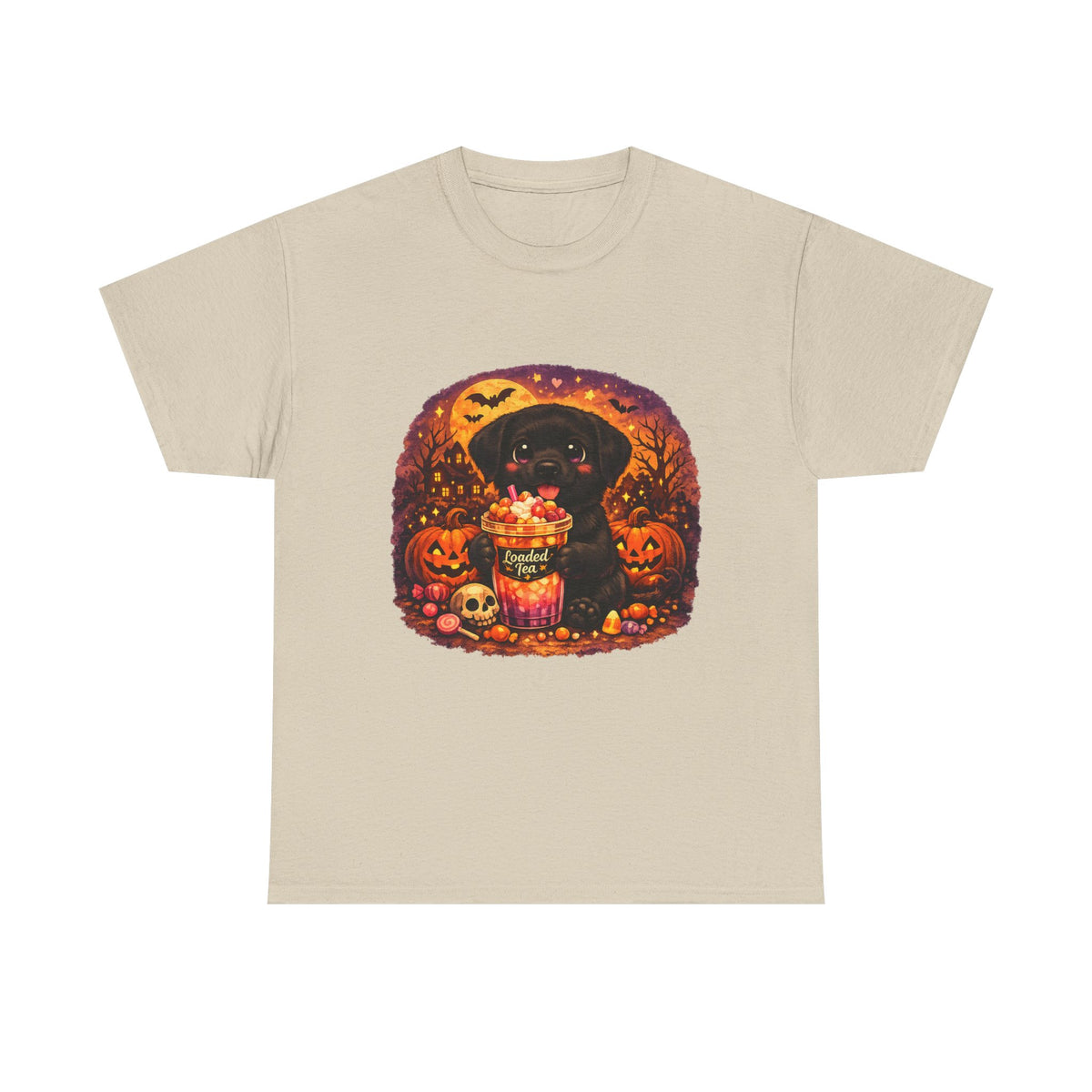 Halloween Black Labrador Tee – Cute Puppy Trick-or-Treat Pumpkin Design