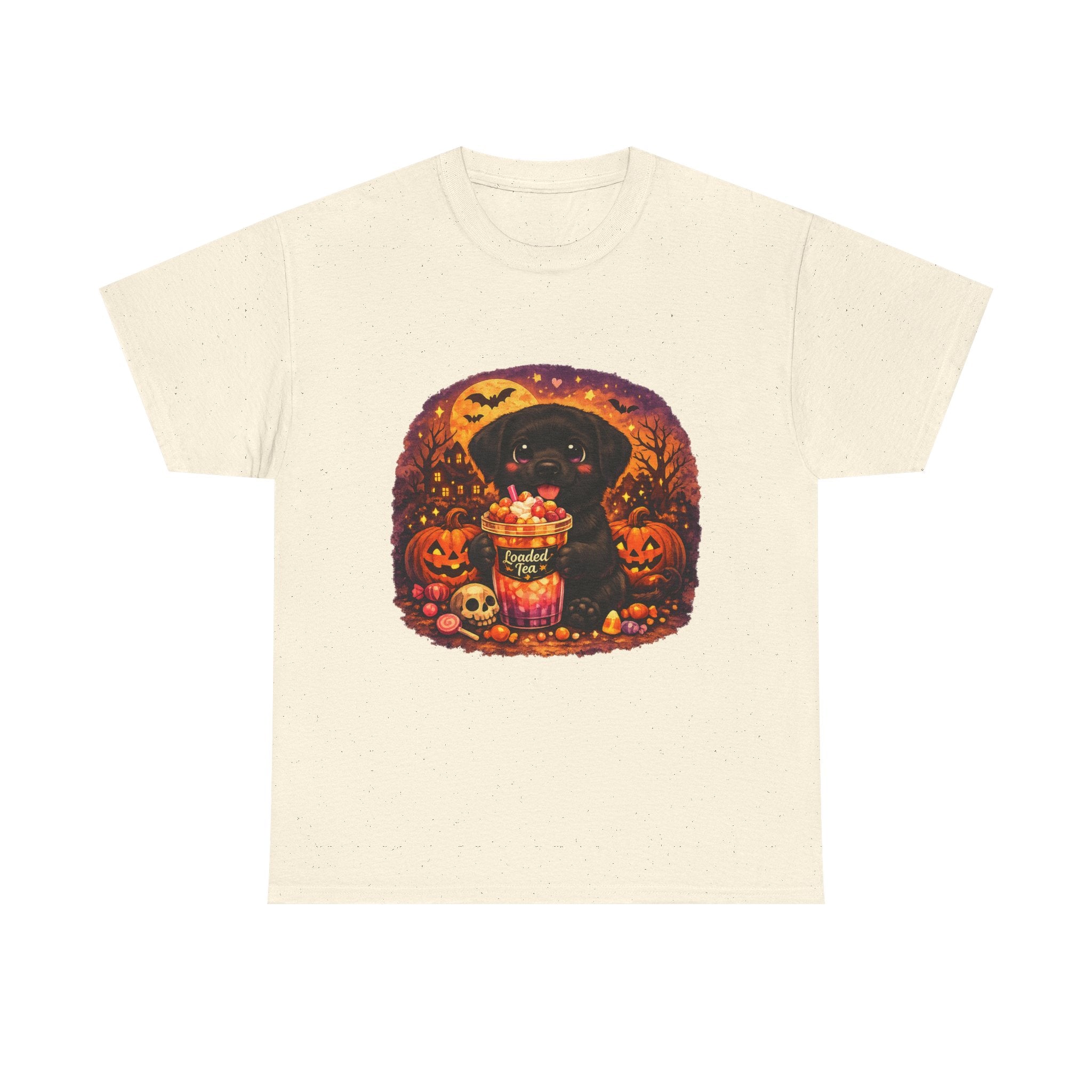 Halloween Black Labrador Tee – Cute Puppy Trick-or-Treat Pumpkin Design