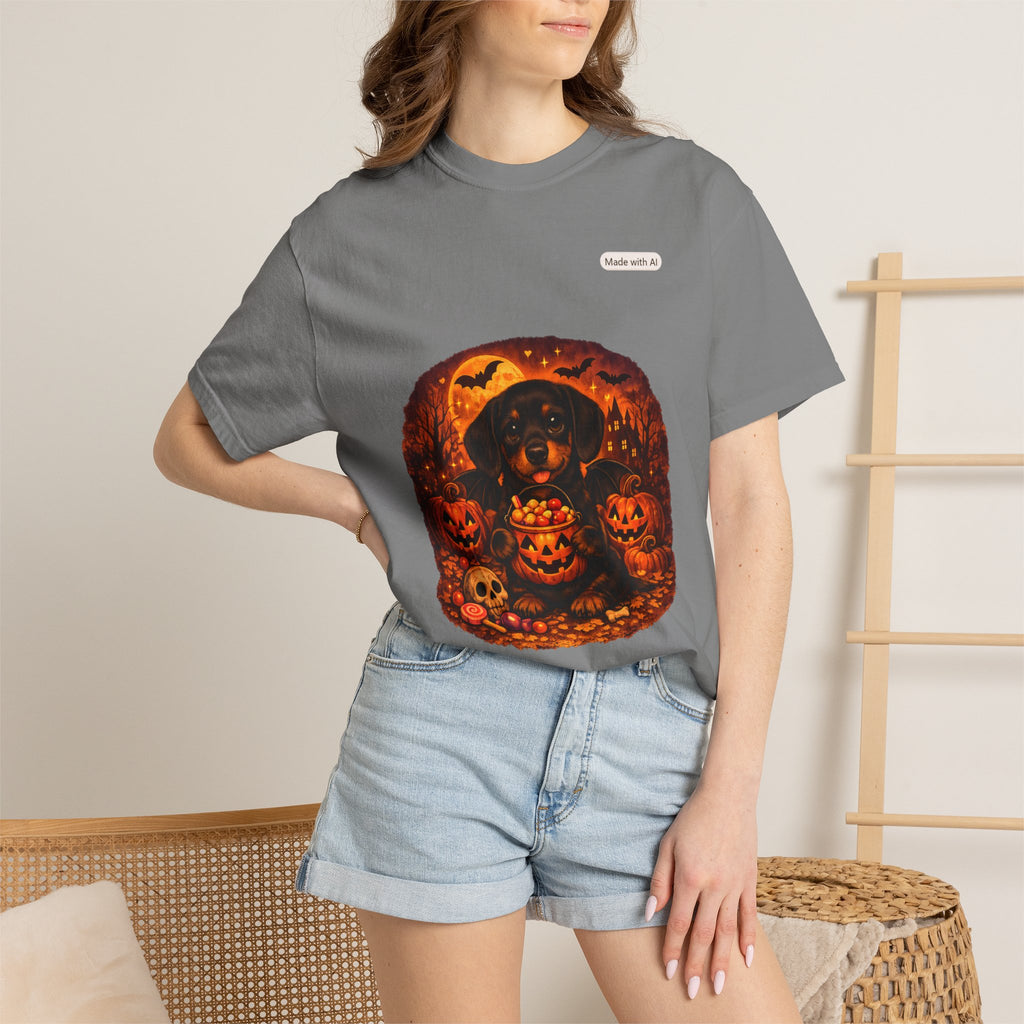 Halloween Cat Pumpkin T-Shirt — Spooky Vintage Jack-O'-Lantern Design