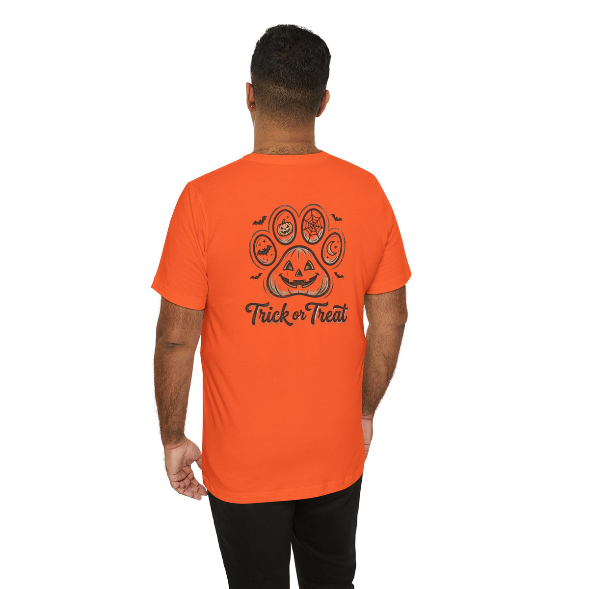Lab-O-Lantern Halloween Dog T-Shirt | Trick or Treat Paw Print Tee