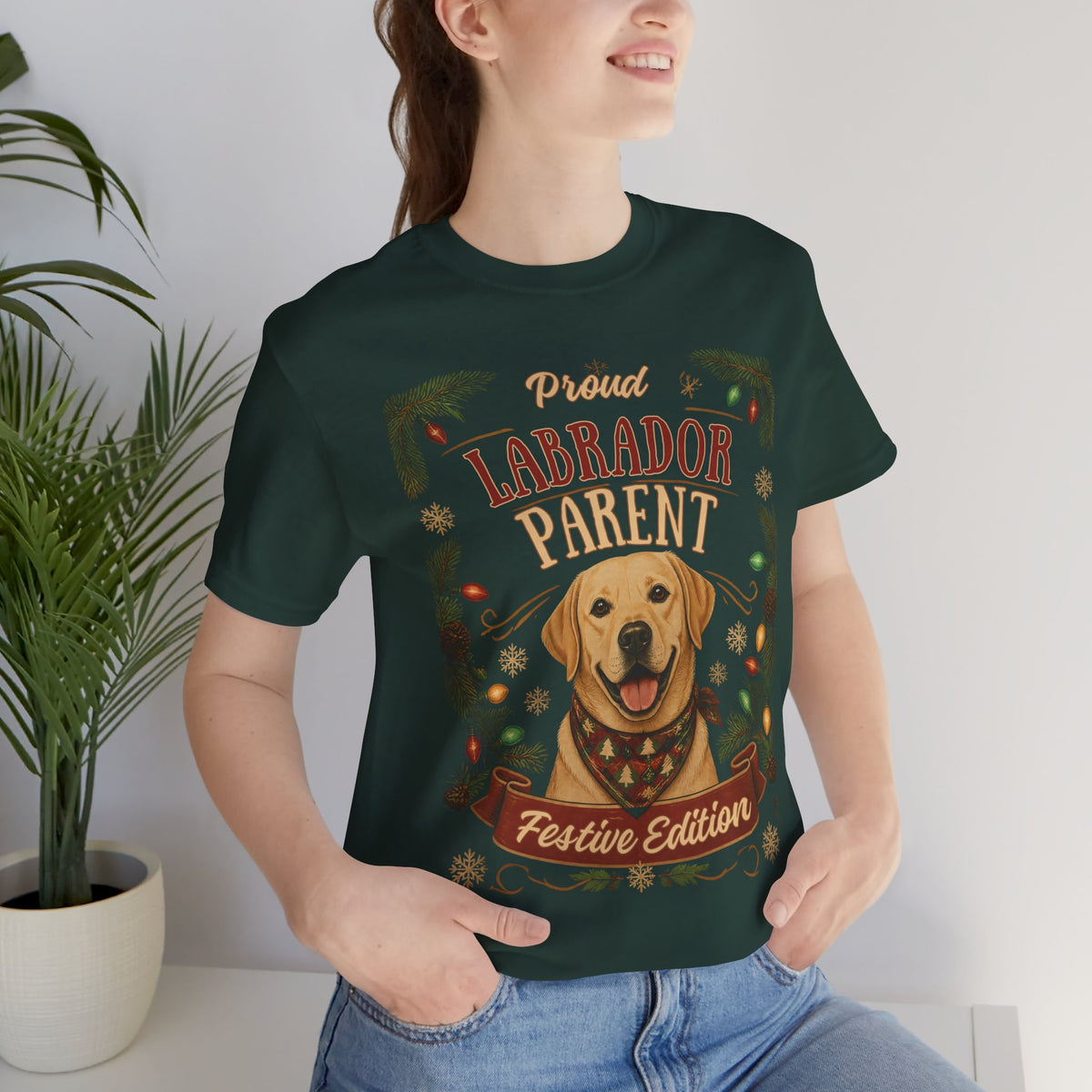 Labrador Retriever Christmas T-Shirt | Ho Ho Howl Funny Dog Holiday Tee | Labrador Parent Gift