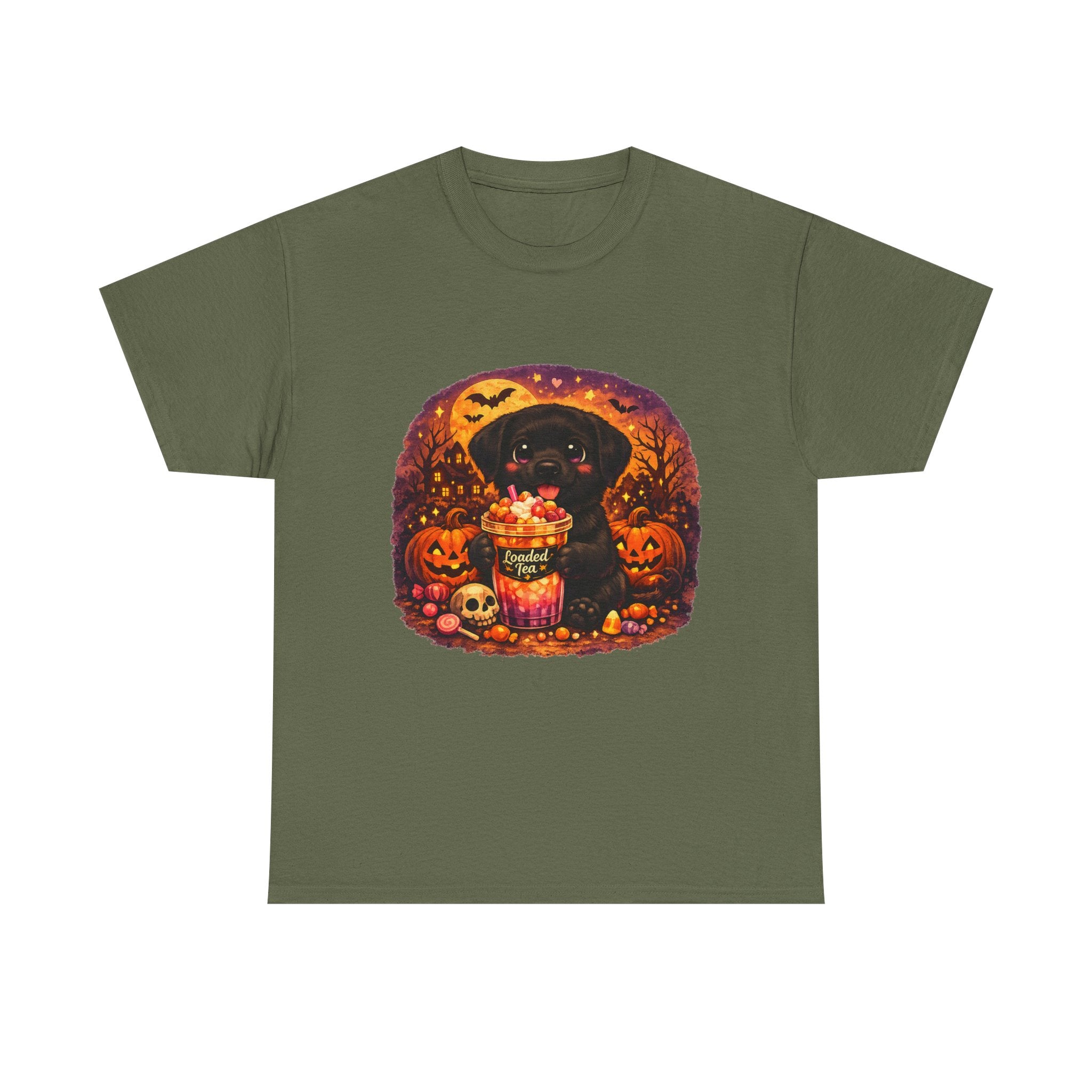 Halloween Black Labrador Tee – Cute Puppy Trick-or-Treat Pumpkin Design