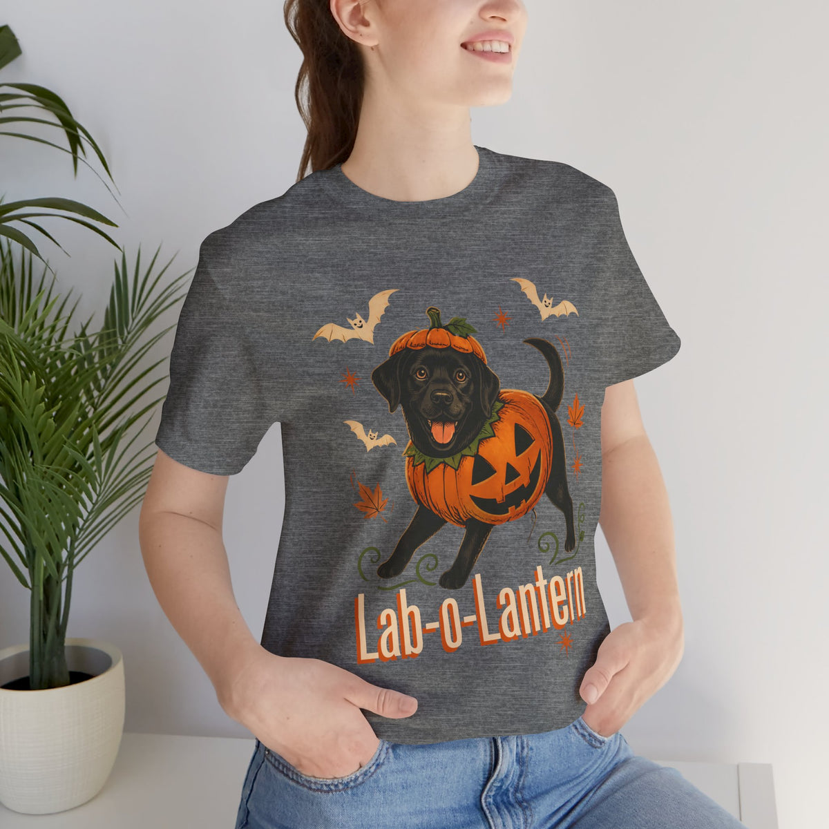 Lab-o-Lantern Black Labrador Pumpkin T-Shirt | Halloween Dog Tee