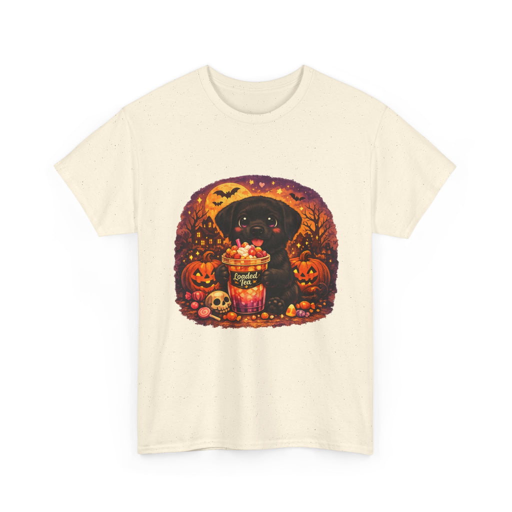 Halloween Black Labrador Tee – Cute Puppy Trick-or-Treat Pumpkin Design