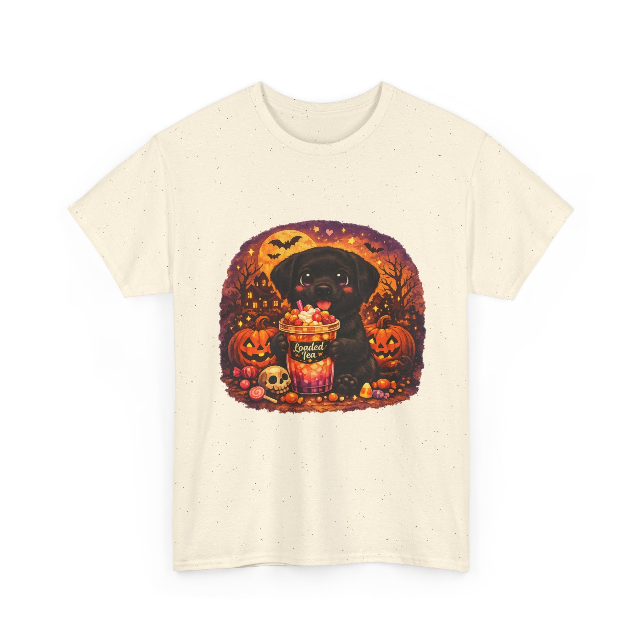 Halloween Black Labrador Tee – Cute Puppy Trick-or-Treat Pumpkin Design
