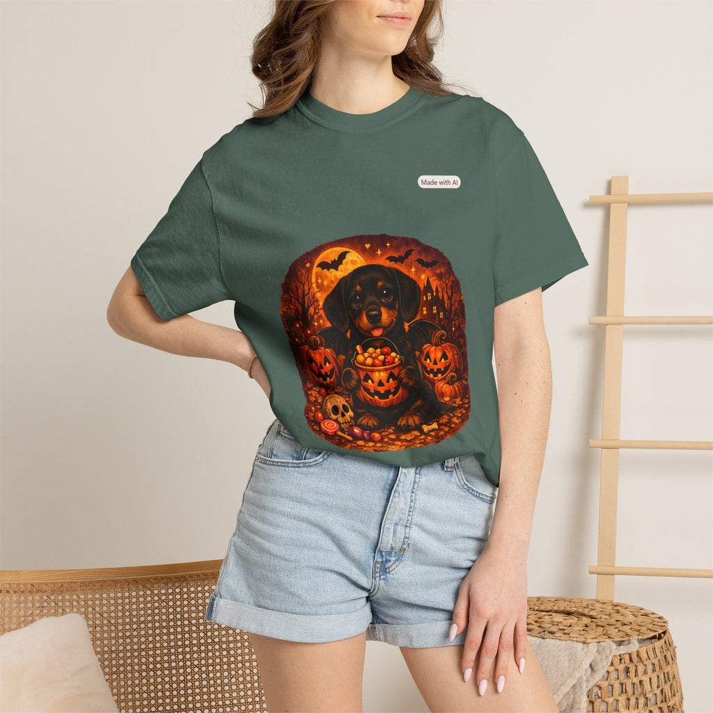 Halloween Cat Pumpkin T-Shirt — Spooky Vintage Jack-O'-Lantern Design